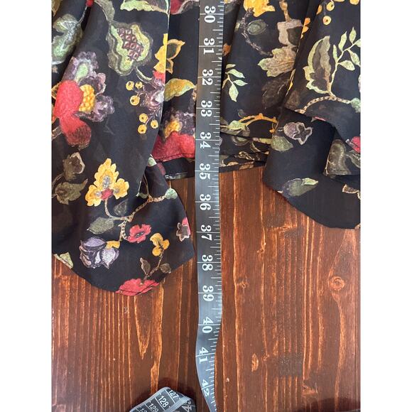 Madison Tara Dress 6 Sheer Fall Floral Lined Handkerchief Hem Fairy Whimsigoth - Picture 15 of 16